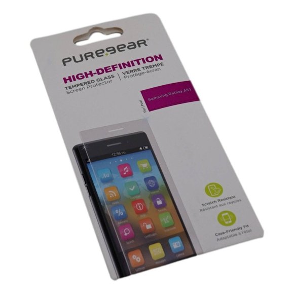 Pure Gear High Definition Tempered Glass for Samsung Galaxy A51  New - Picture 3 of 5